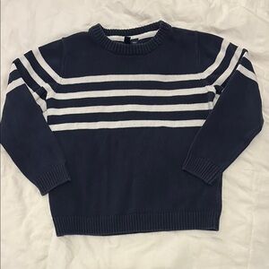 Janie and Jack Navy Sweater with White Accents